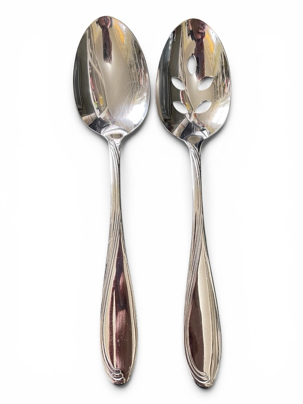 Oneida Cambra serving set, one slotted and one solid